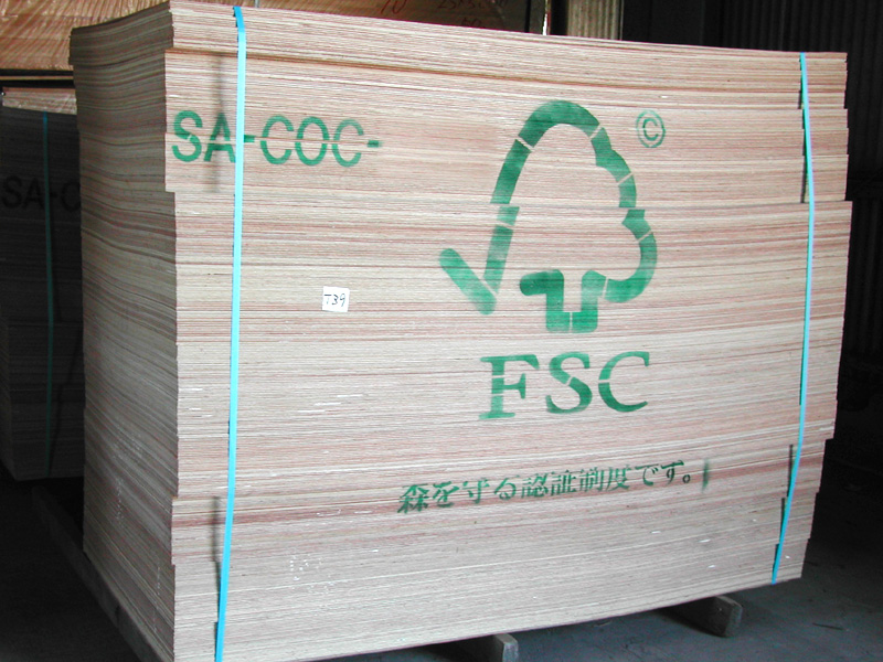 FSCマークが付いた木材
